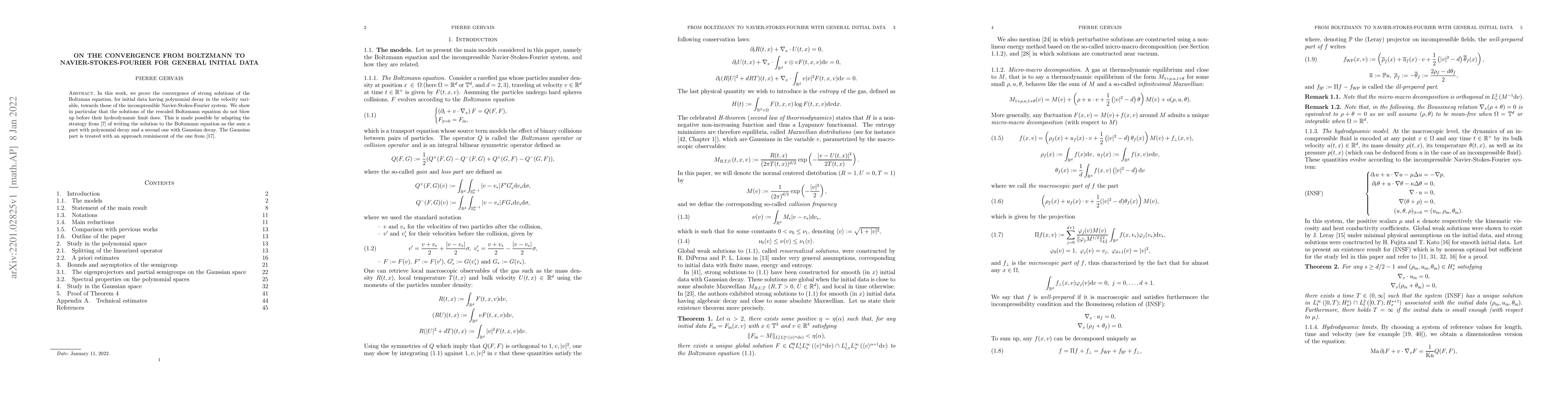 Thumbnail for On the convergence from Boltzmann to Navier-Stokes-Fourier for general
  initial data