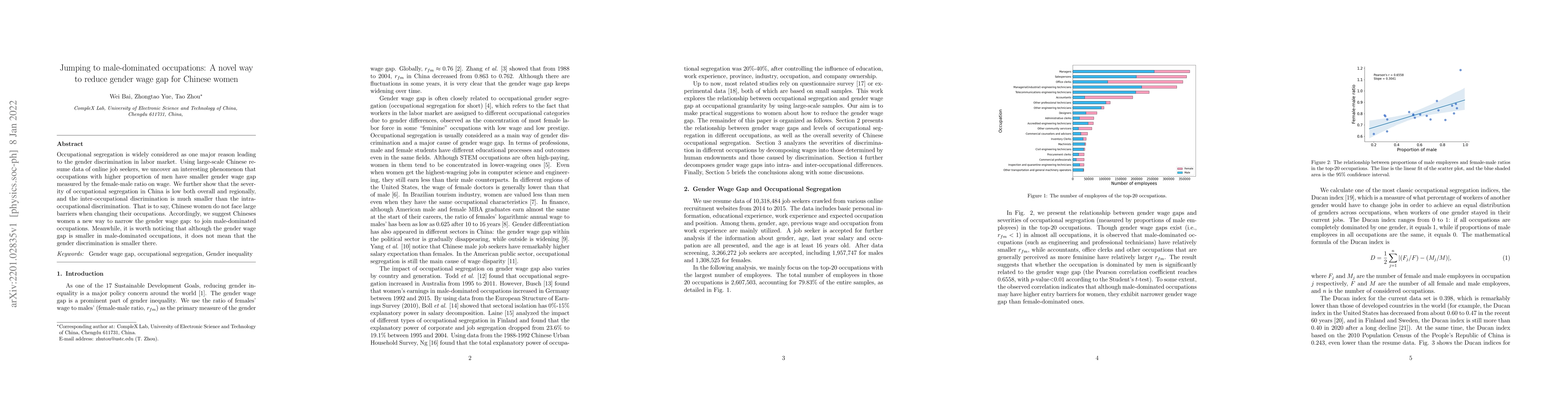 Thumbnail for Jumping to male-dominated occupations: A novel way to reduce gender wage
  gap for Chinese women