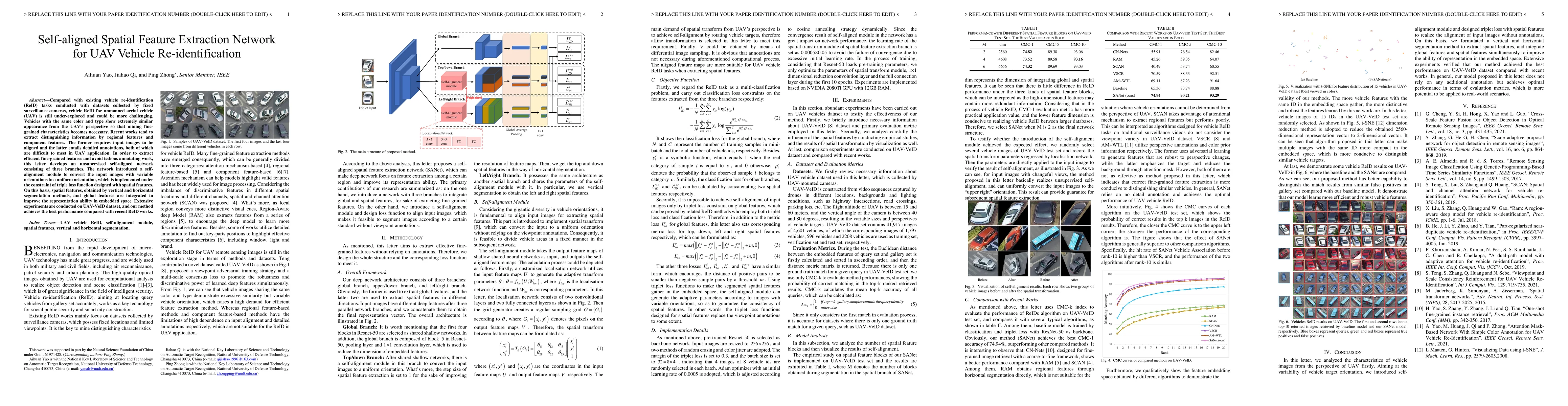 Thumbnail for Self-aligned Spatial Feature Extraction Network for UAV Vehicle
  Re-identification