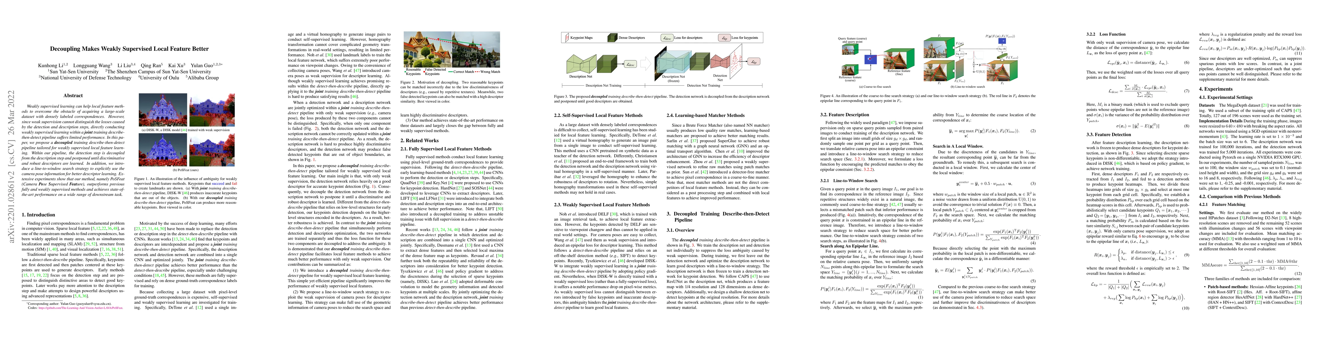 Thumbnail for Decoupling Makes Weakly Supervised Local Feature Better