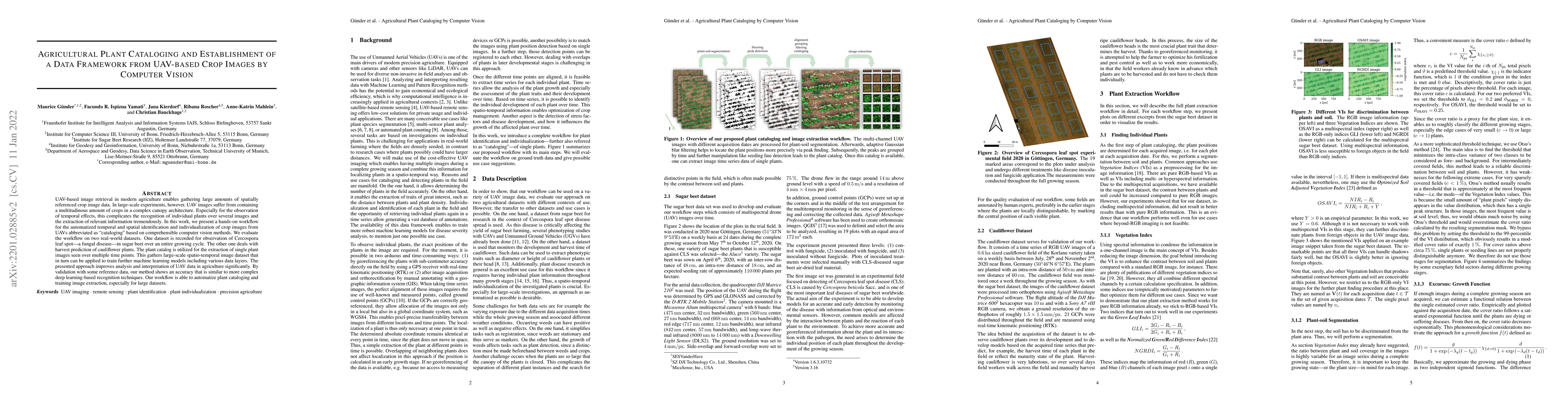 Thumbnail for Agricultural Plant Cataloging and Establishment of a Data Framework from
  UAV-based Crop Images by Computer Vision