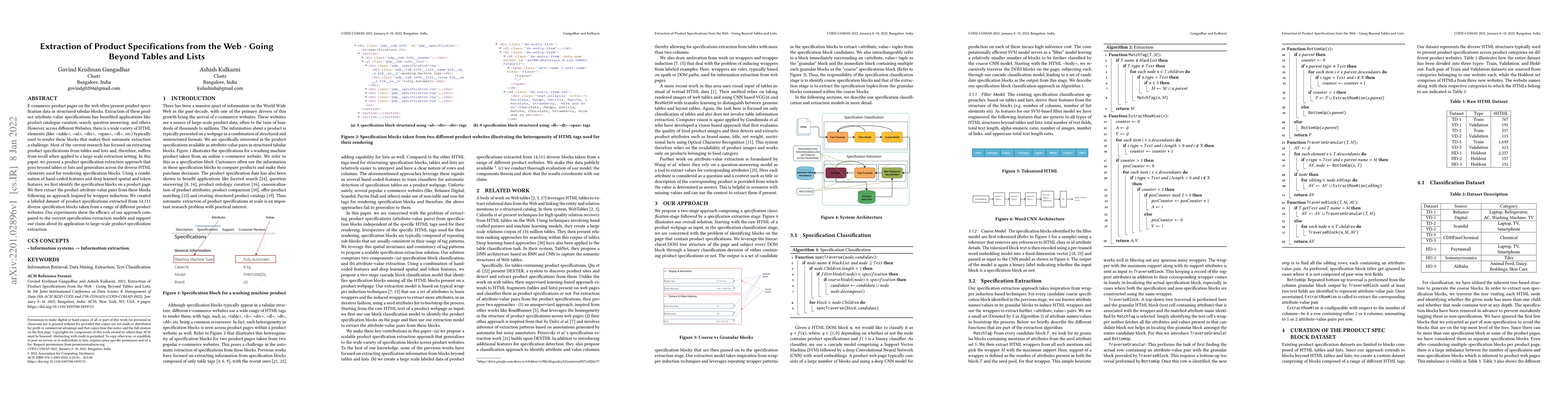 Thumbnail for Extraction of Product Specifications from the Web -- Going Beyond Tables
  and Lists