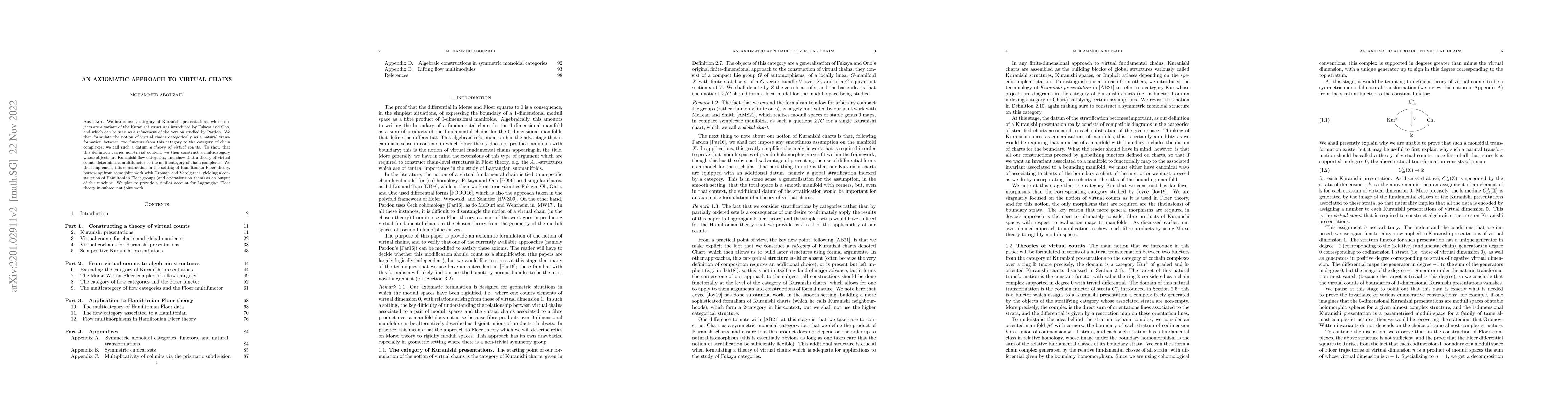 Thumbnail for An axiomatic approach to virtual chains
