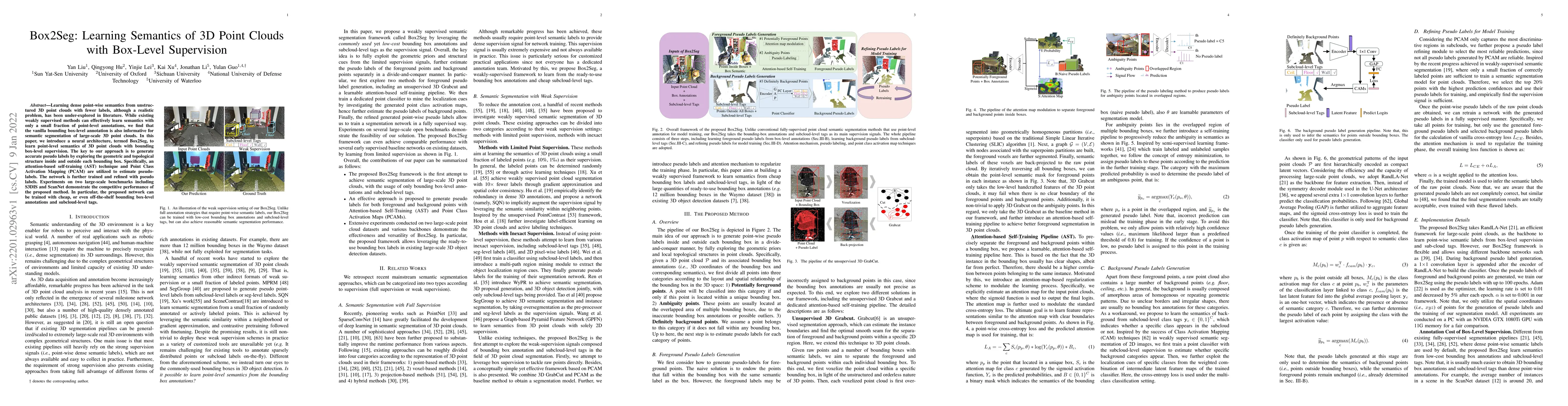 Thumbnail for Box2Seg: Learning Semantics of 3D Point Clouds with Box-Level
  Supervision