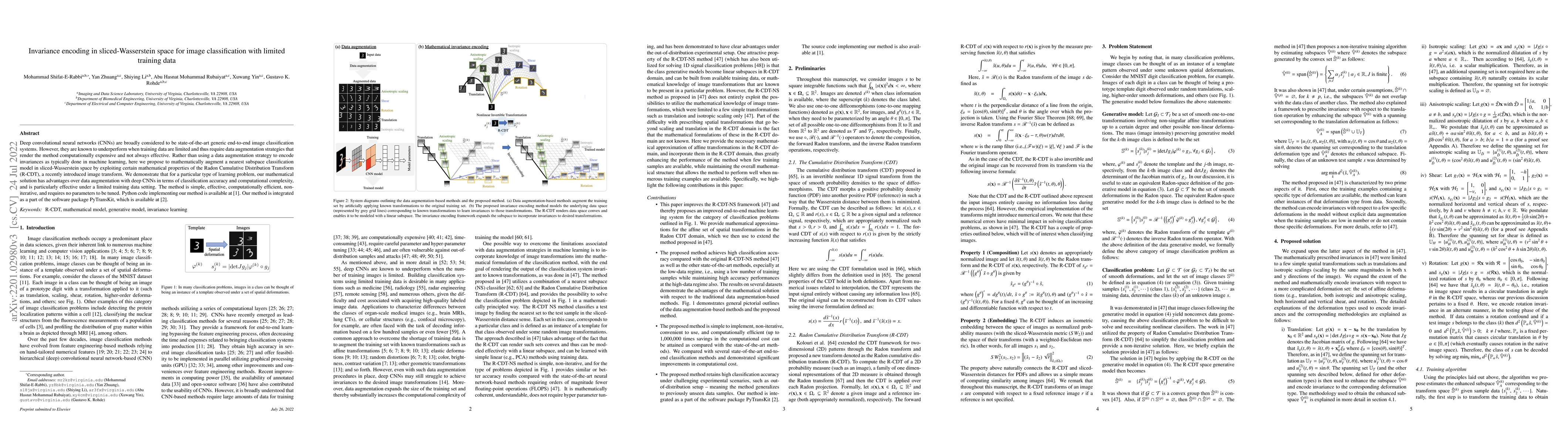 Thumbnail for Invariance encoding in sliced-Wasserstein space for image classification
  with limited training data