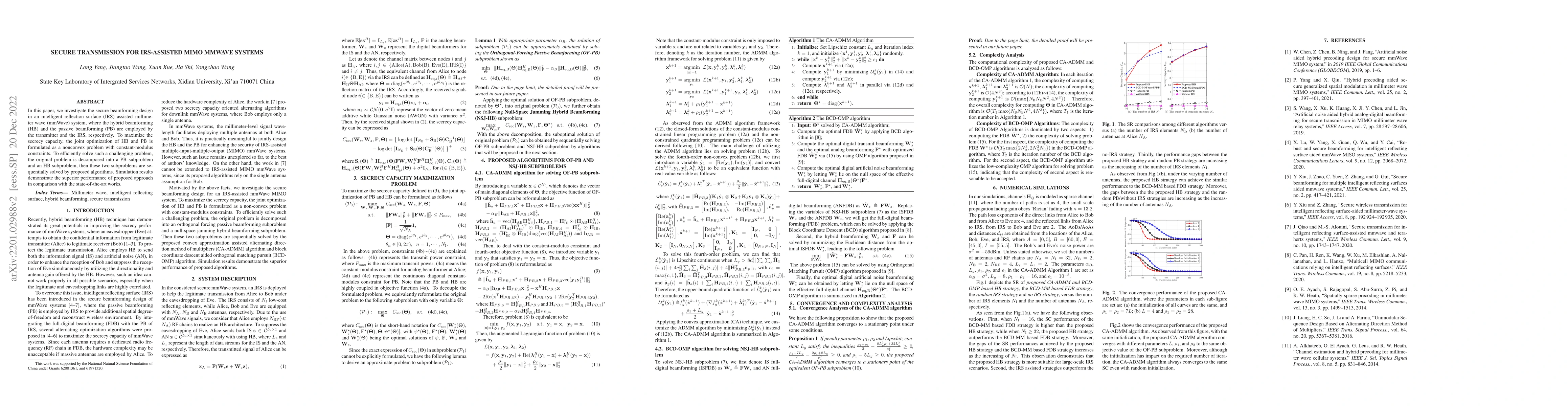 Thumbnail for Secure Transmission for IRS-Assisted MIMO MmWave Systems