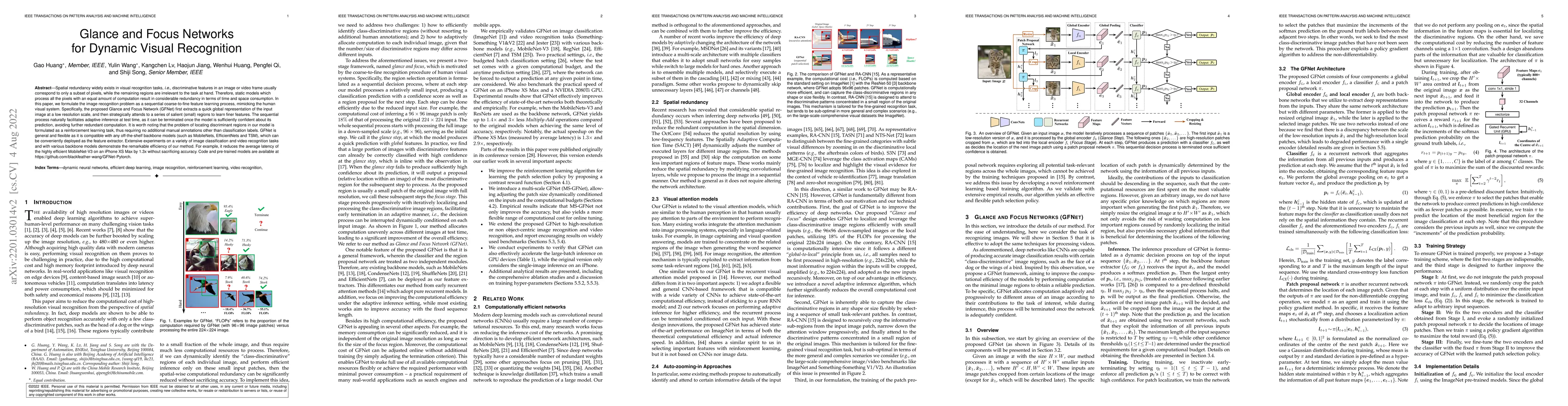 Thumbnail for Glance and Focus Networks for Dynamic Visual Recognition