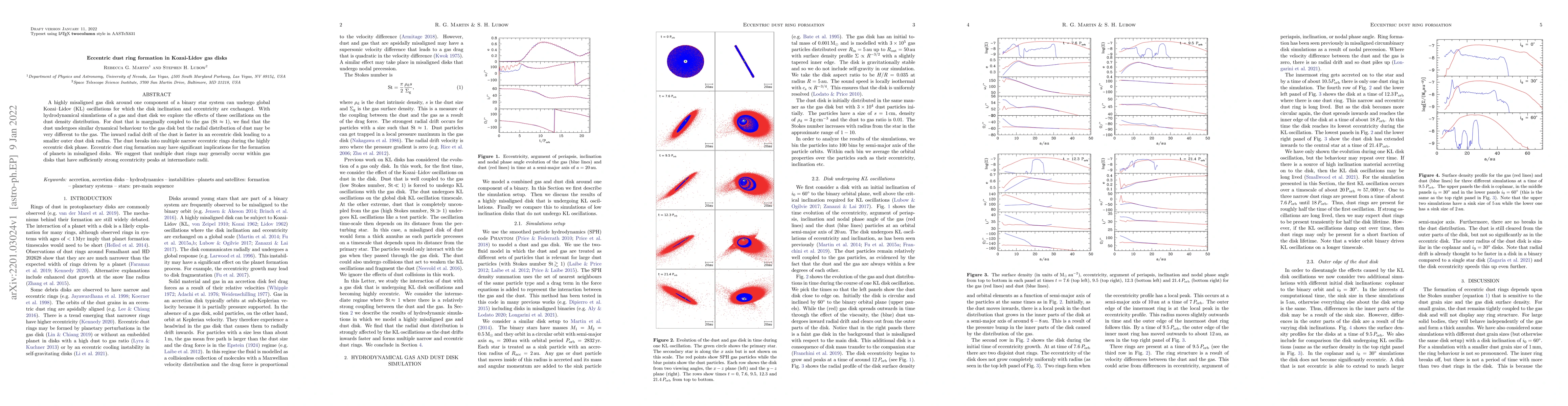 Thumbnail for Eccentric dust ring formation in Kozai-Lidov gas disks