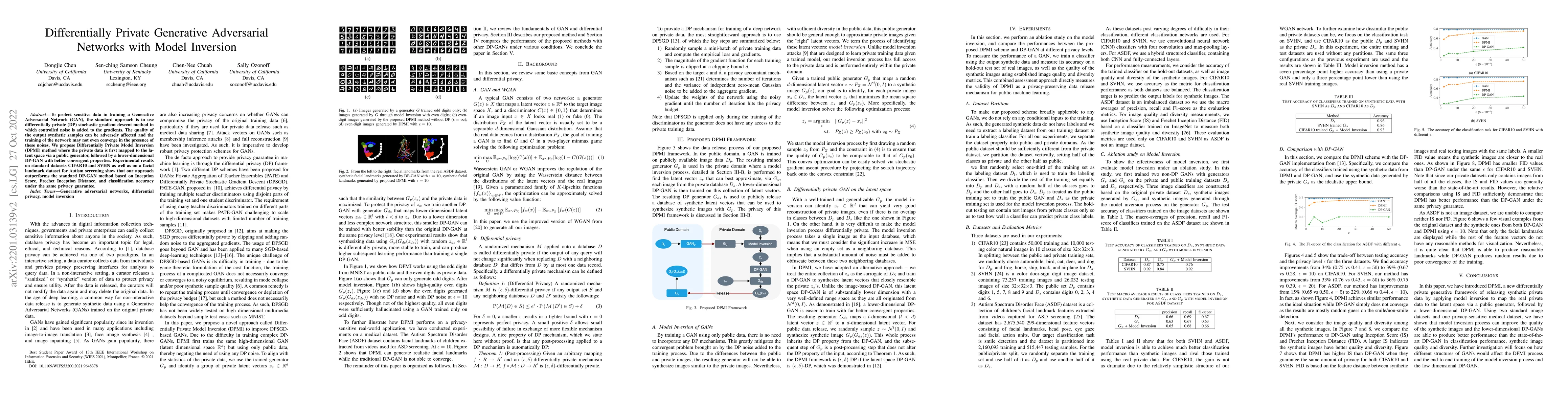 Thumbnail for Differentially Private Generative Adversarial Networks with Model
  Inversion