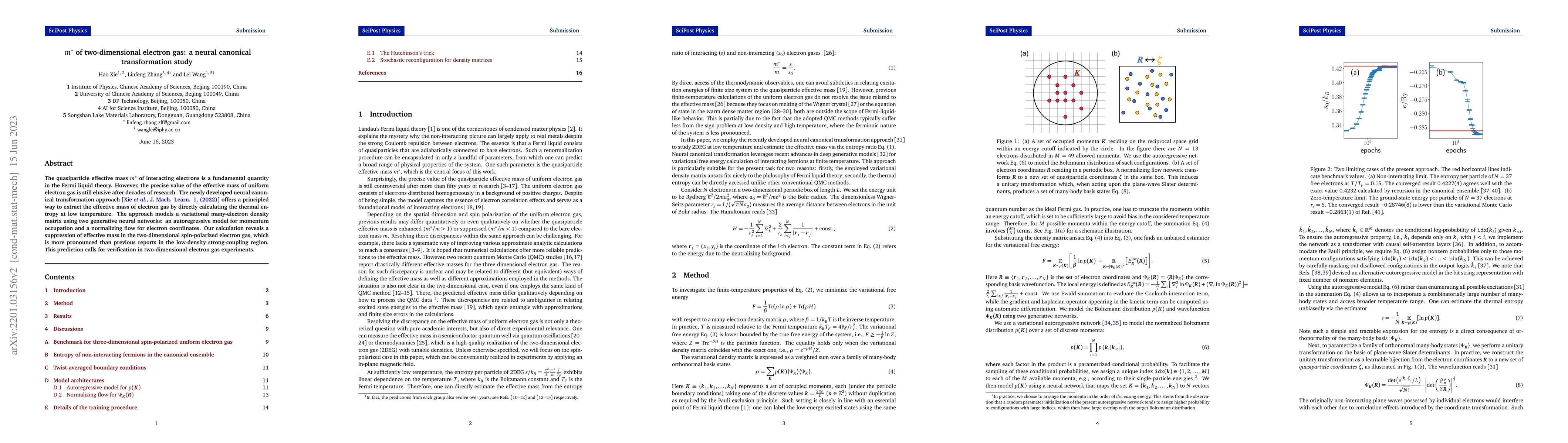 Thumbnail for $m^\ast$ of two-dimensional electron gas: a neural canonical
  transformation study