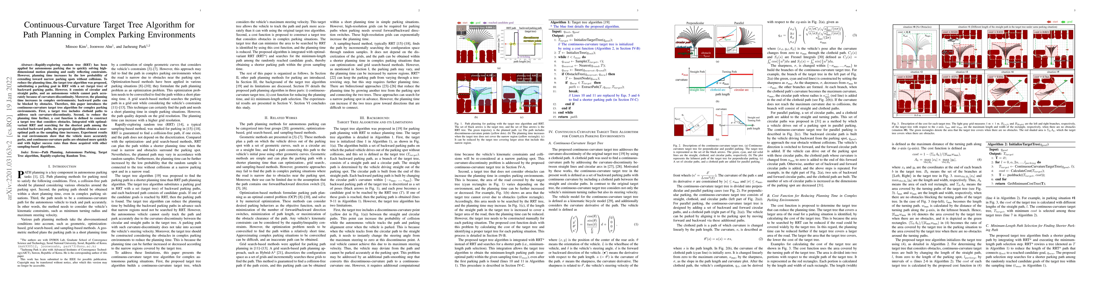 Thumbnail for Continuous-Curvature Target Tree Algorithm for Path Planning in Complex
  Parking Environments