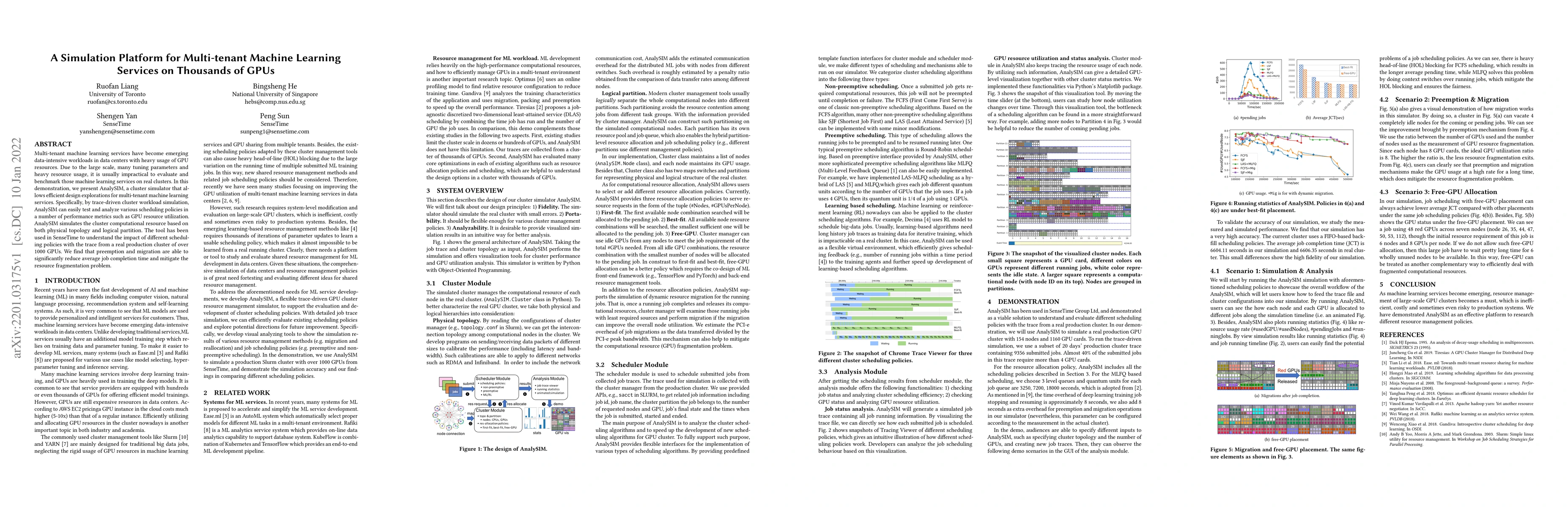 Thumbnail for A Simulation Platform for Multi-tenant Machine Learning Services on
  Thousands of GPUs