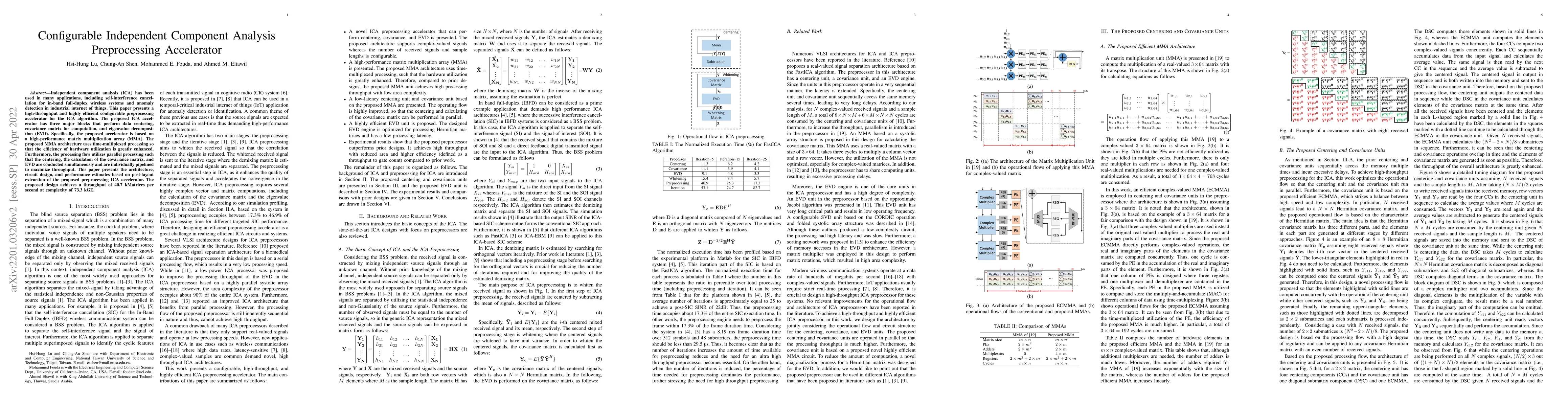 Thumbnail for Configurable Independent Component Analysis Preprocessing Accelerator