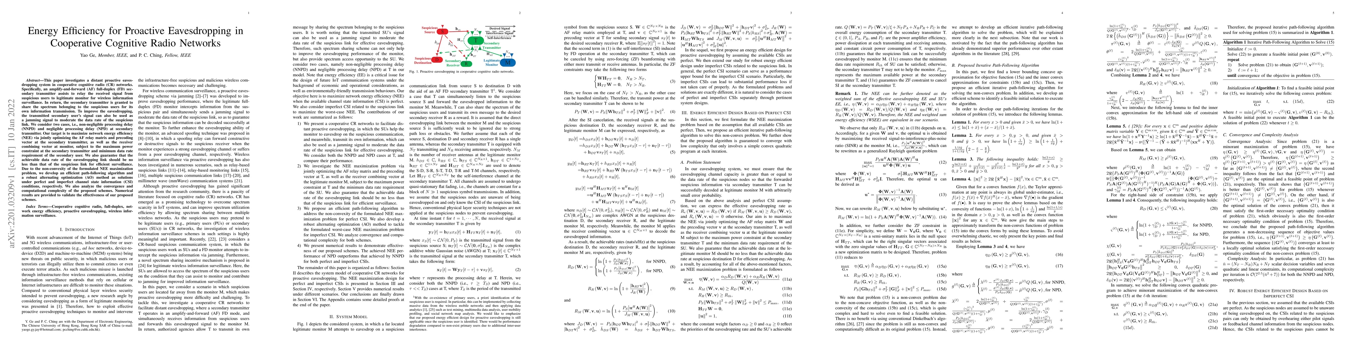 Thumbnail for Energy Efficiency for Proactive Eavesdropping in Cooperative Cognitive
  Radio Networks