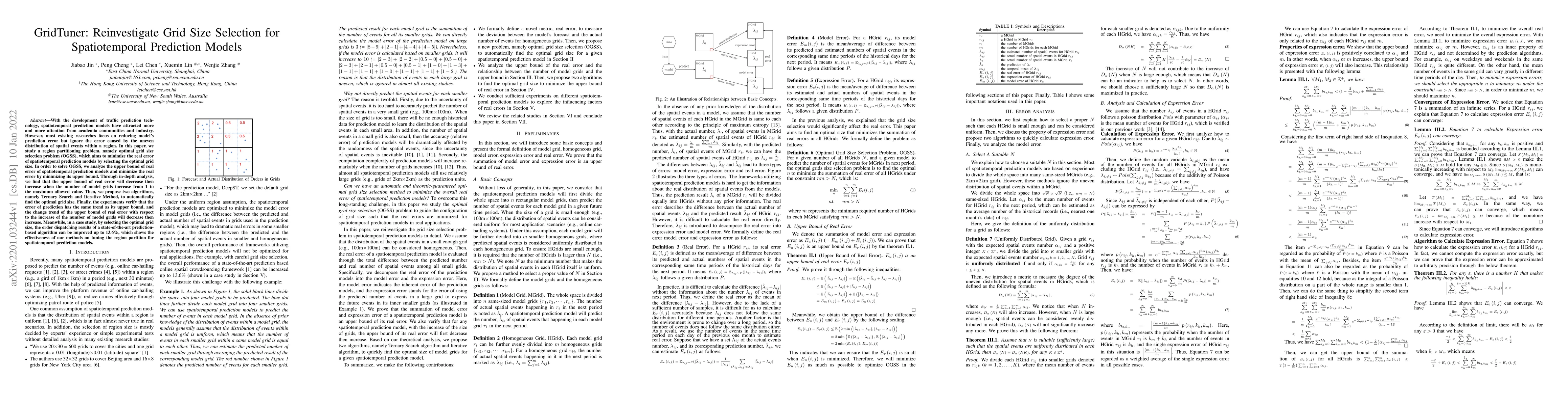Thumbnail for GridTuner: Reinvestigate Grid Size Selection for Spatiotemporal
  Prediction Models [Technical Report]