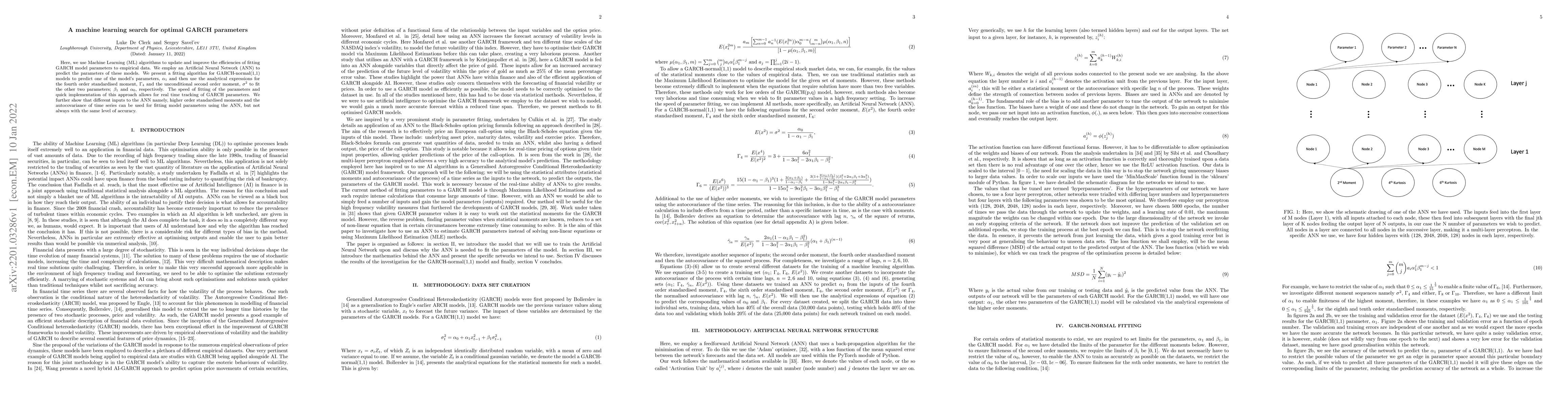 Thumbnail for A machine learning search for optimal GARCH parameters
