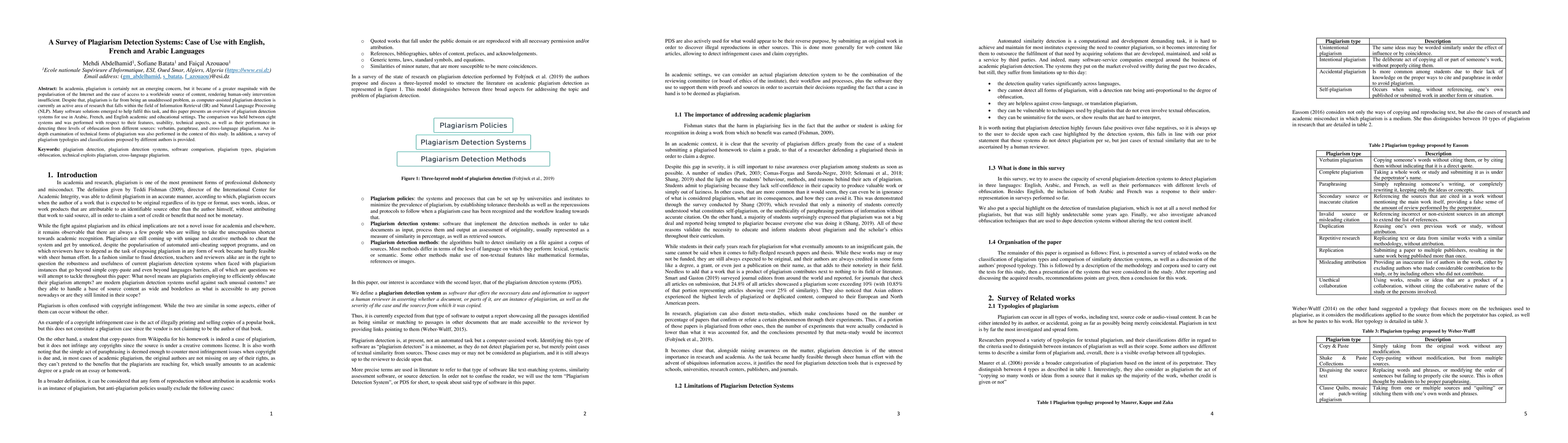 Thumbnail for A Survey of Plagiarism Detection Systems: Case of Use with English,
  French and Arabic Languages