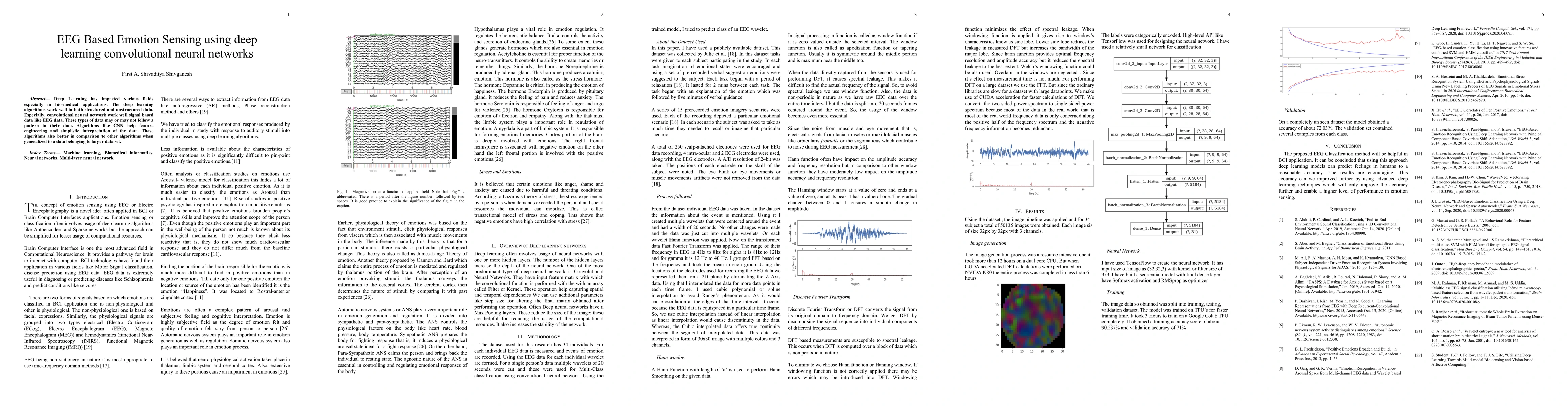 Thumbnail for EEG Based Emotion Sensing using convolutional neural networks