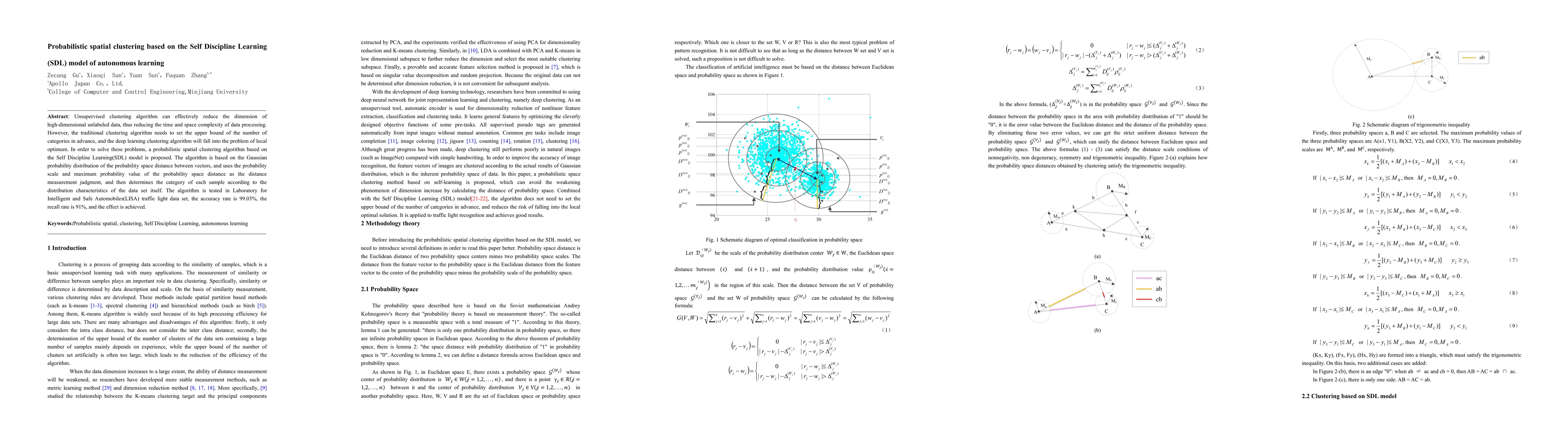 Thumbnail for Probabilistic spatial clustering based on the Self Discipline Learning
  (SDL) model of autonomous learning