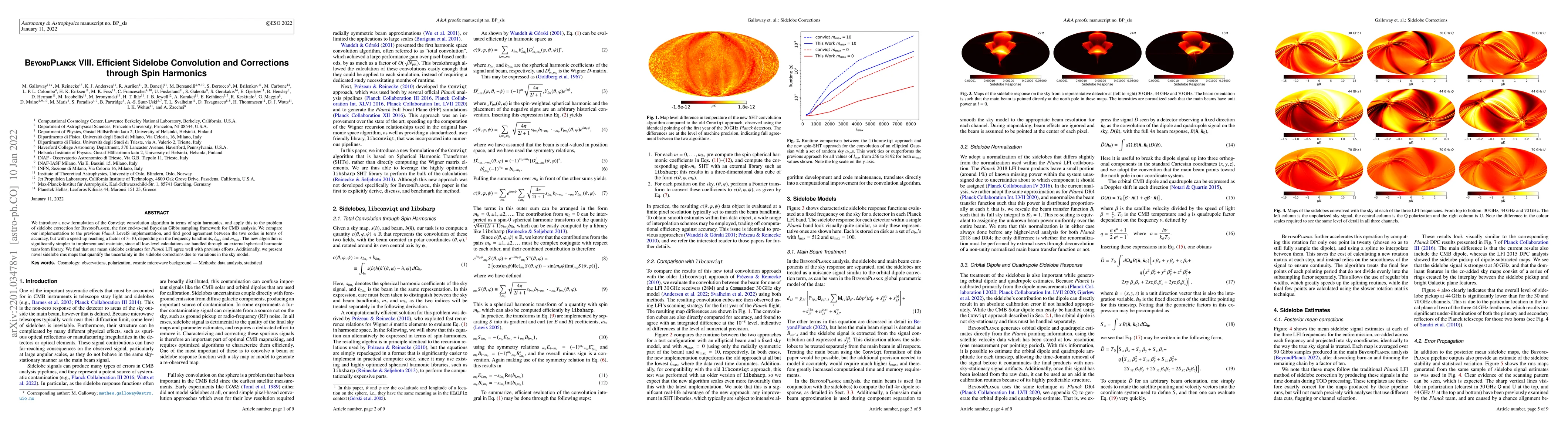 Thumbnail for BeyondPlanck VIII. Efficient Sidelobe Convolution and Correction through
  Spin Harmonics
