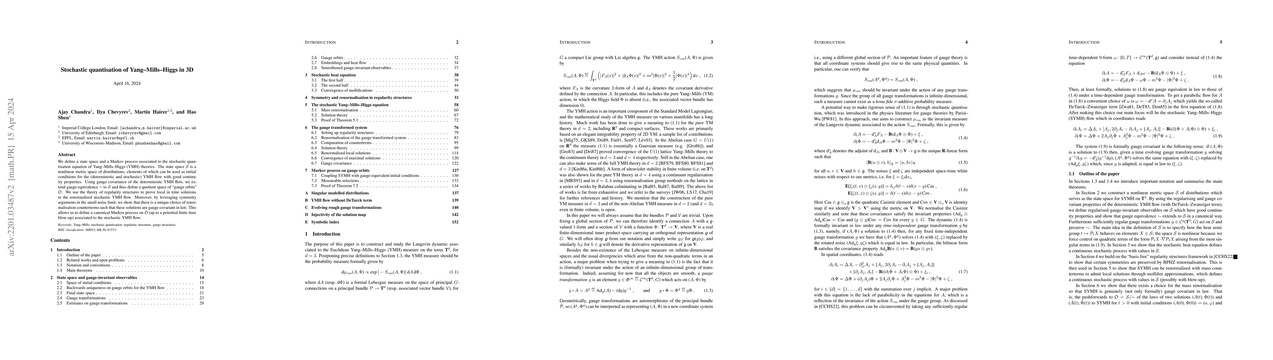 Thumbnail for Stochastic quantisation of Yang-Mills-Higgs in 3D