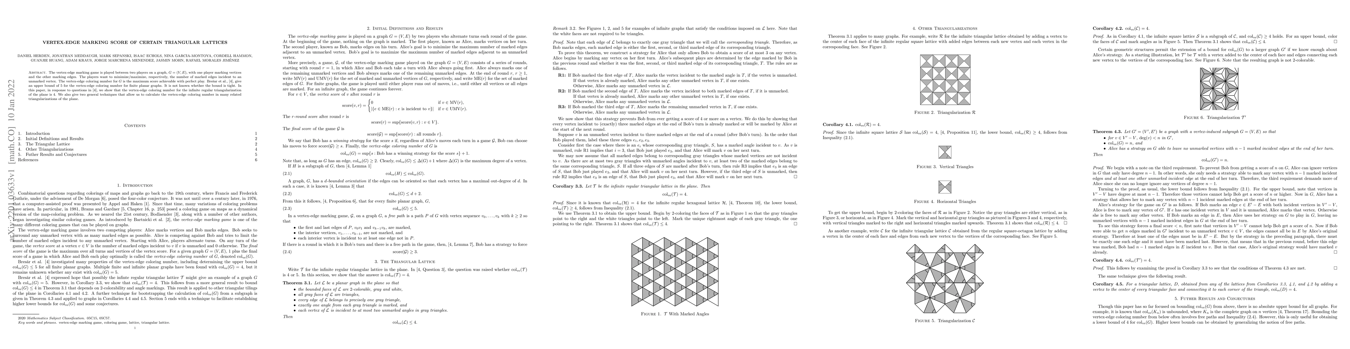 Thumbnail for Vertex-edge marking score of certain triangular lattices
