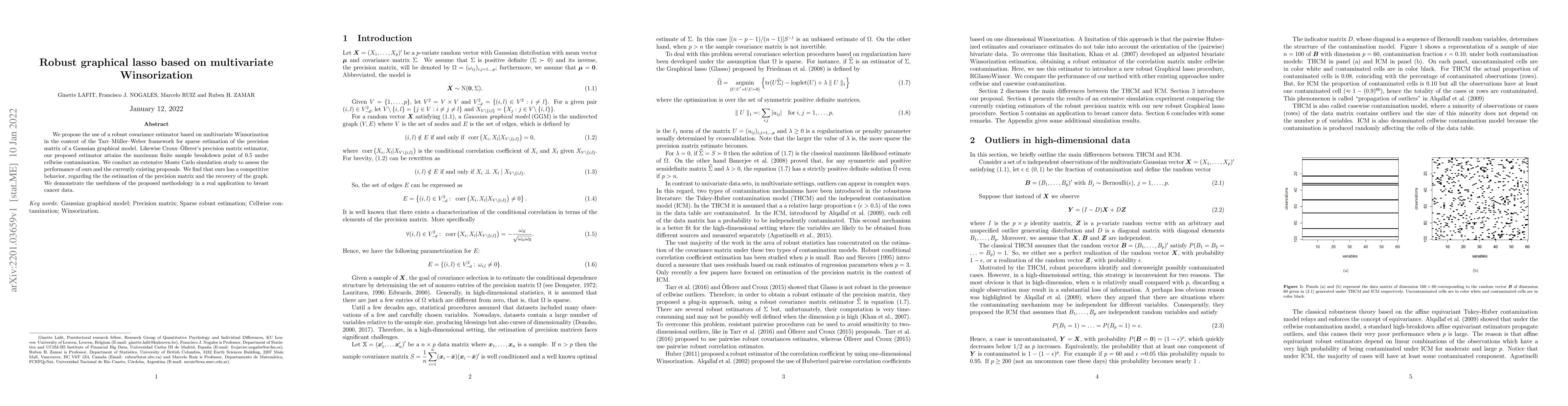 Thumbnail for Robust graphical lasso based on multivariate Winsorization