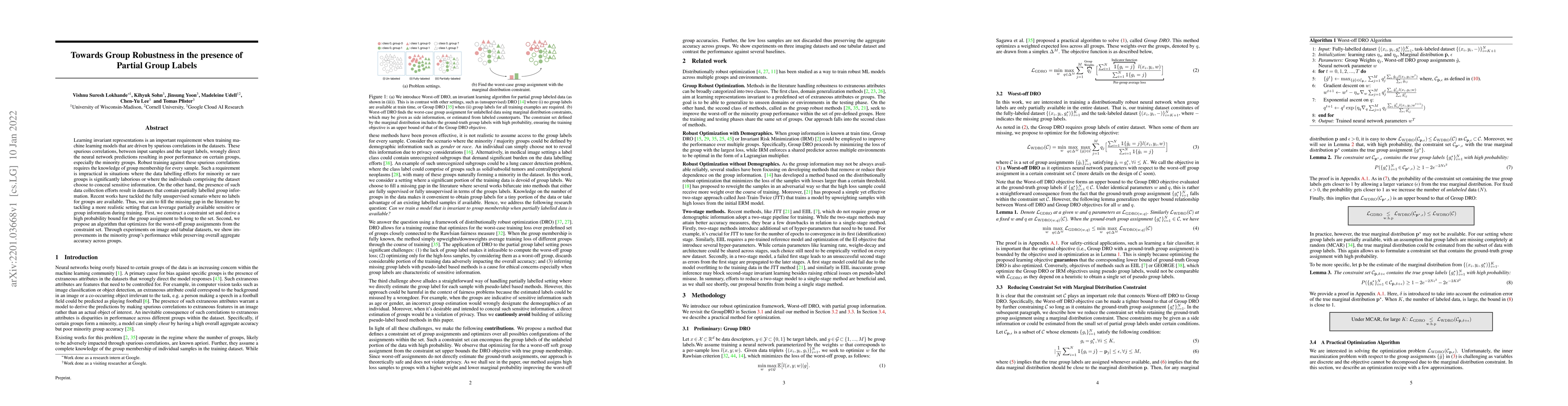 Thumbnail for Towards Group Robustness in the presence of Partial Group Labels