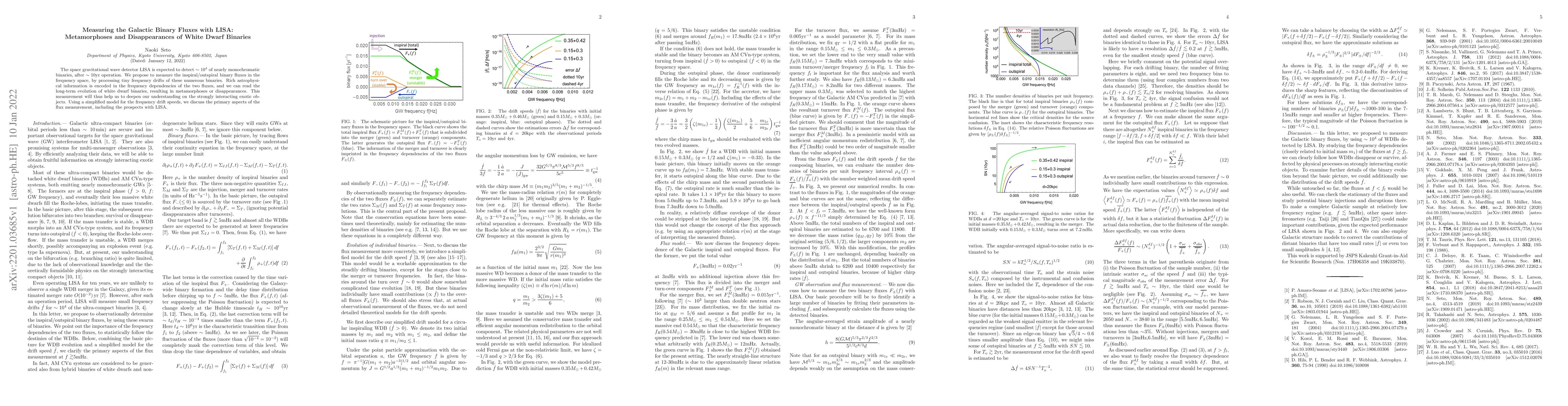 Thumbnail for Measuring the Galactic Binary Fluxes with LISA: Metamorphoses and
  Disappearances of White Dwarf Binaries