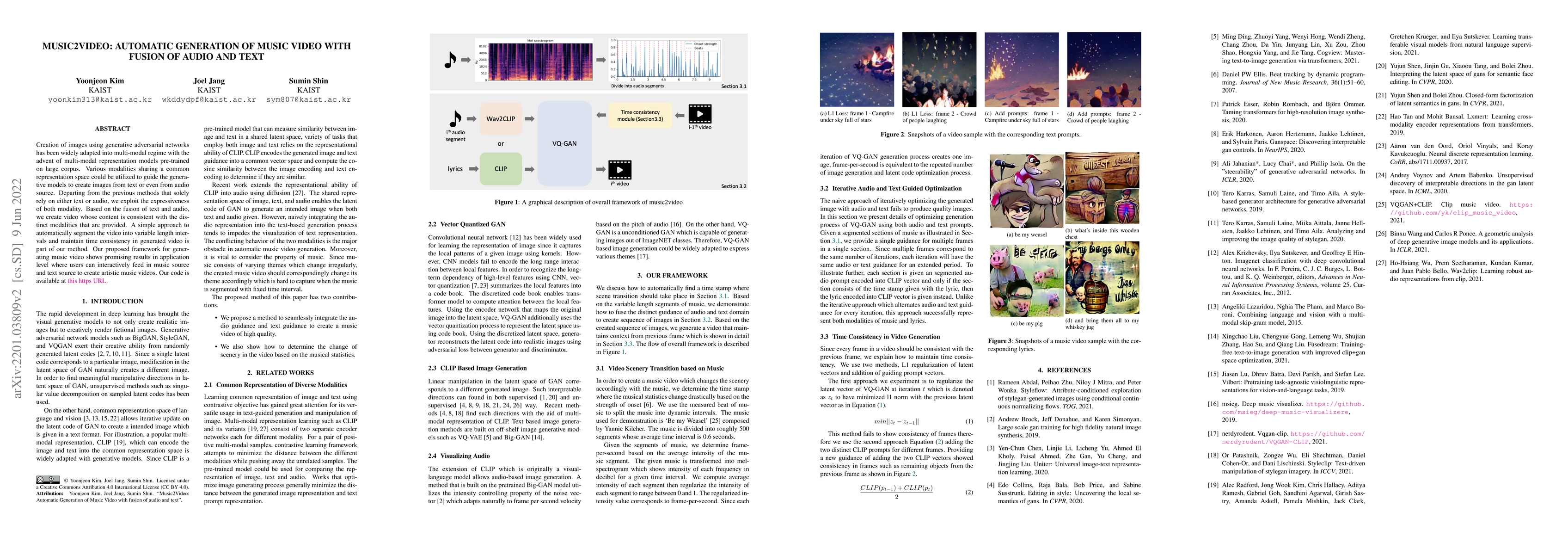 Thumbnail for Music2Video: Automatic Generation of Music Video with fusion of audio
  and text