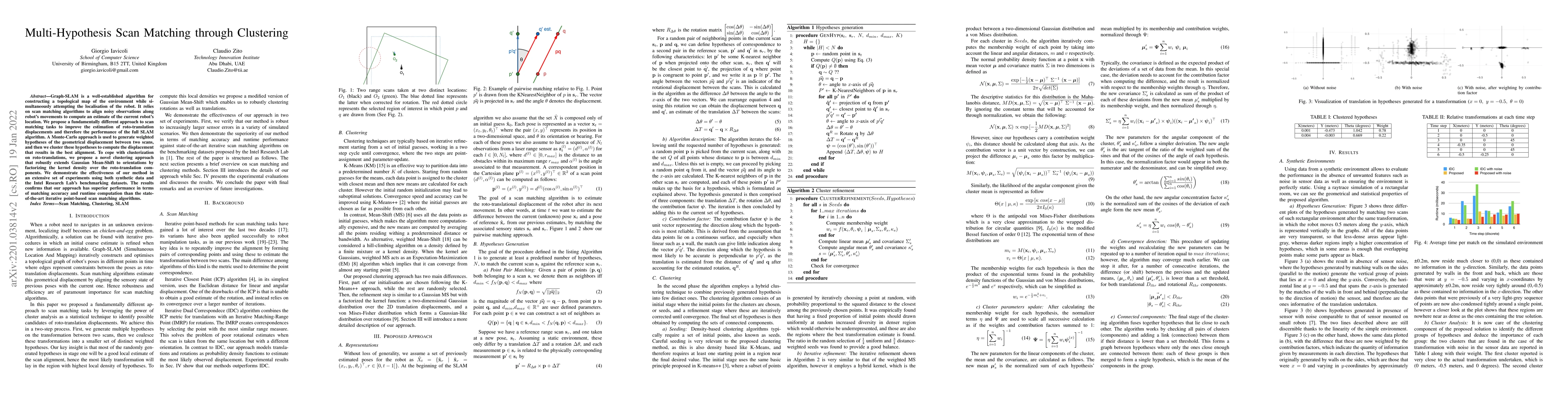 Thumbnail for Multi-Hypothesis Scan Matching through Clustering