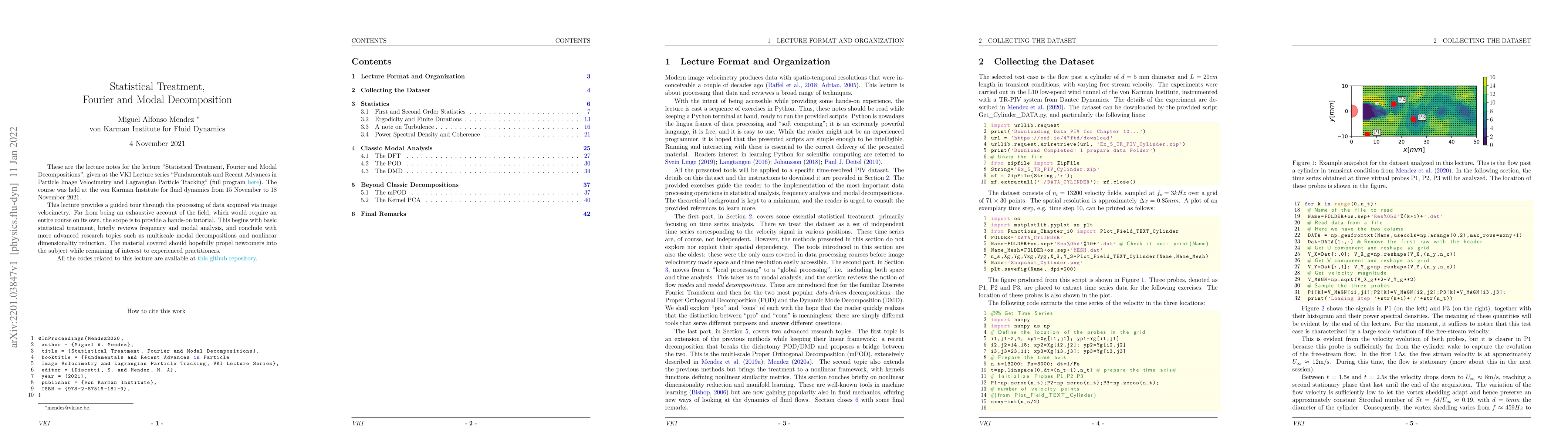 Thumbnail for Statistical Treatment, Fourier and Modal Decomposition