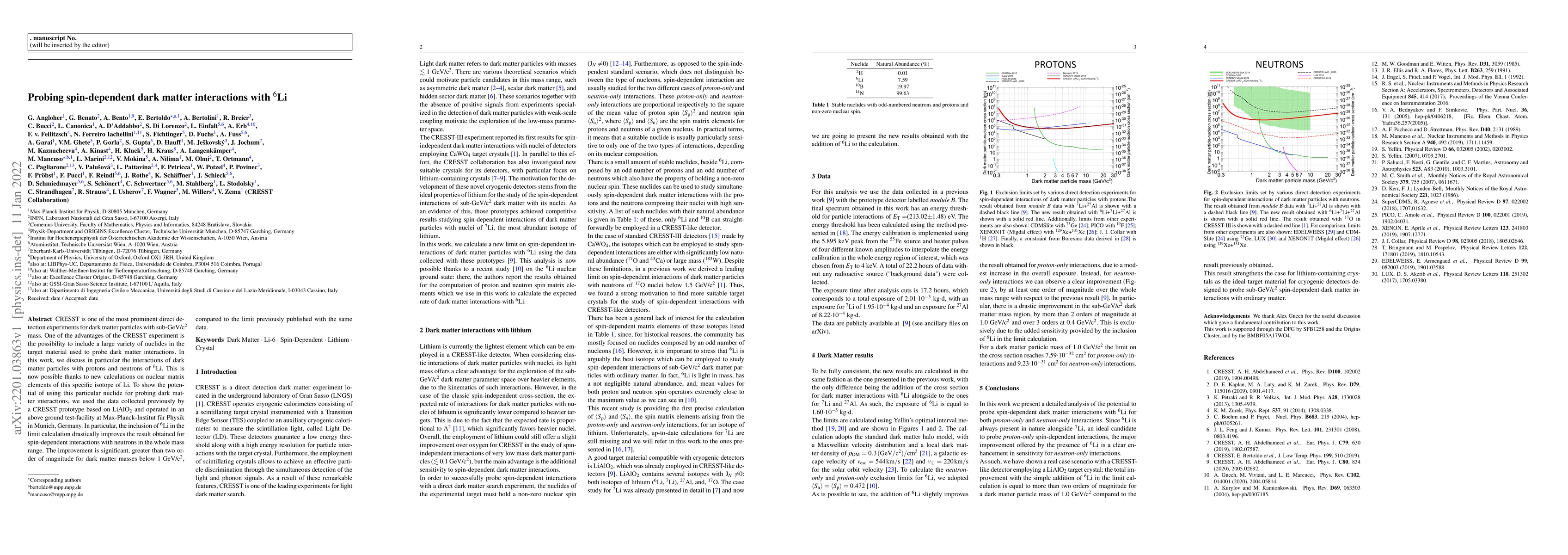 Thumbnail for Probing spin-dependent dark matter interactions with $^6$Li