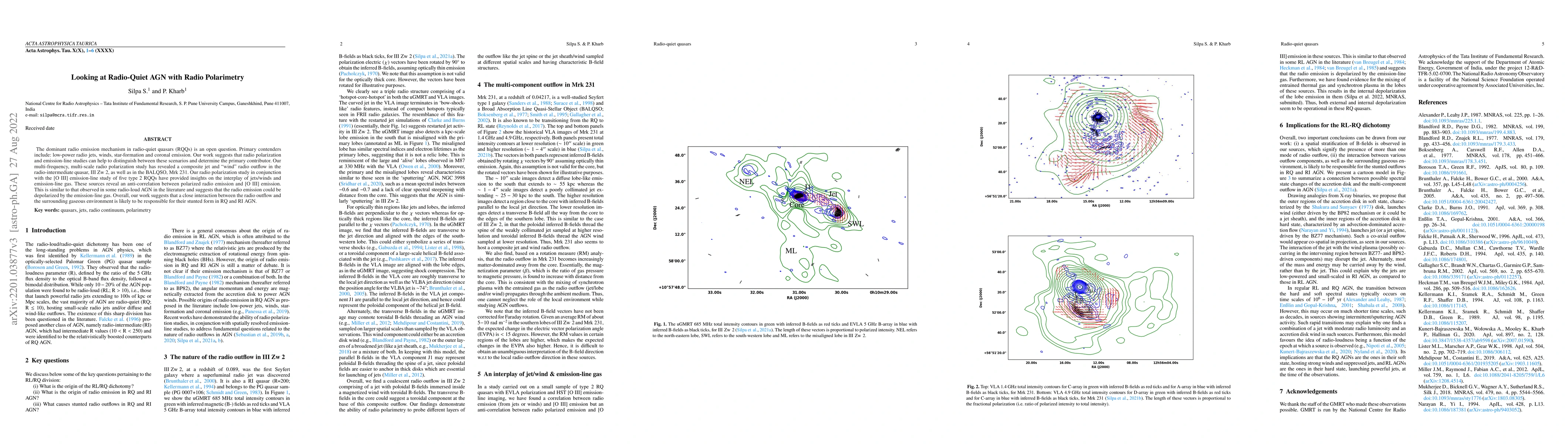 Thumbnail for Looking at Radio-Quiet AGN with Radio Polarimetry