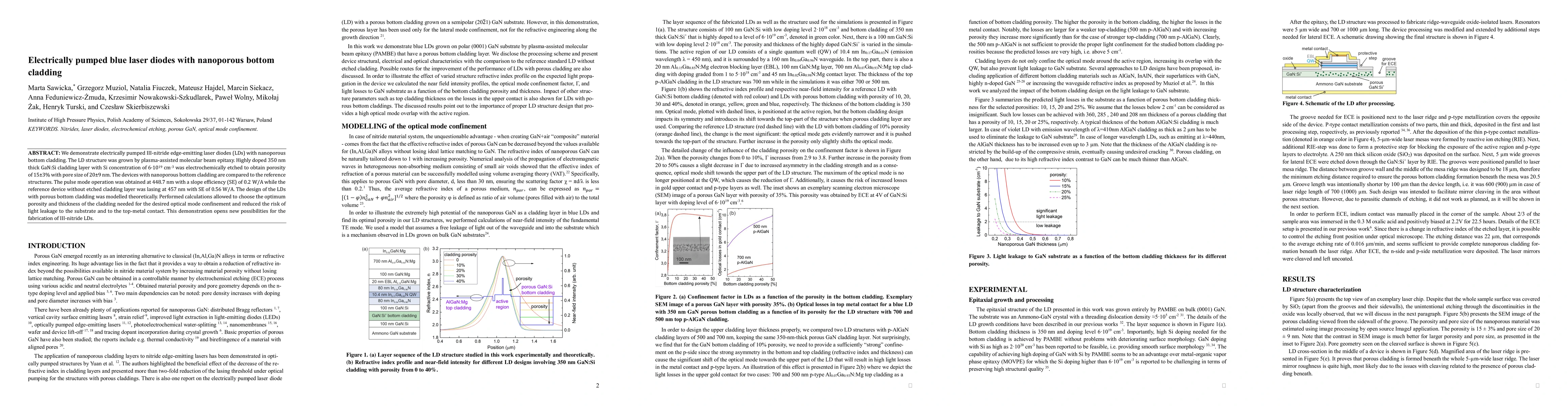 Thumbnail for Electrically pumped blue laser diodes with nanoporous bottom cladding