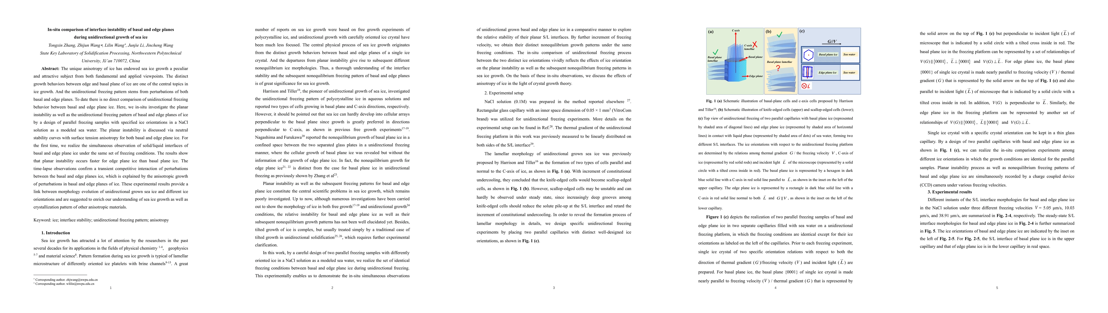 Thumbnail for In-situ comparison of interface instability of basal and edge planes
  during unidirectional growth of sea ice