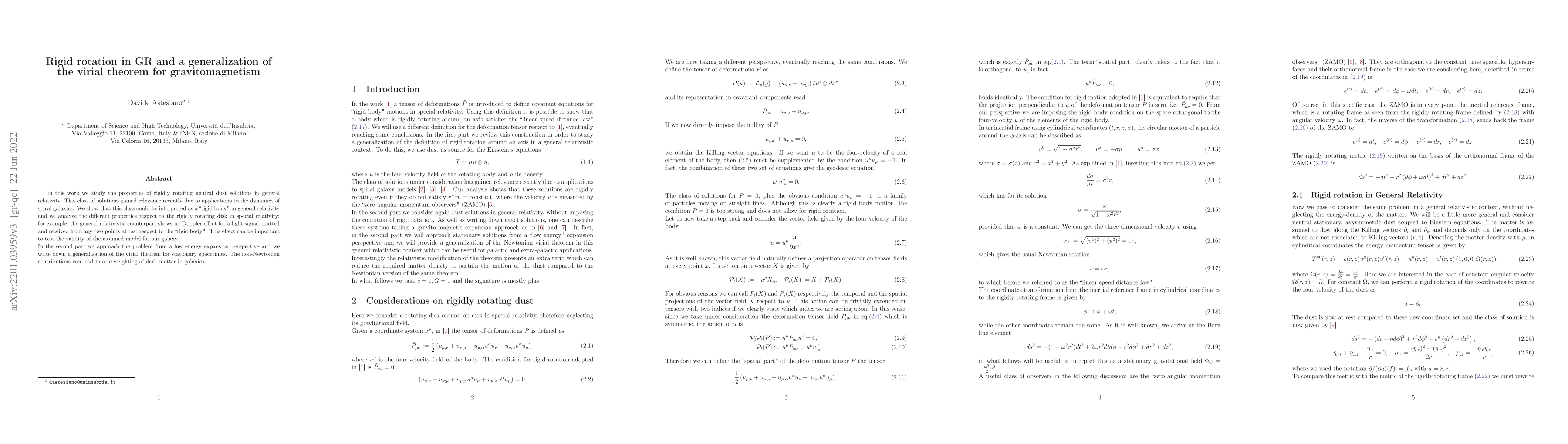Thumbnail for Rigid rotation in GR and a generalization of the virial theorem