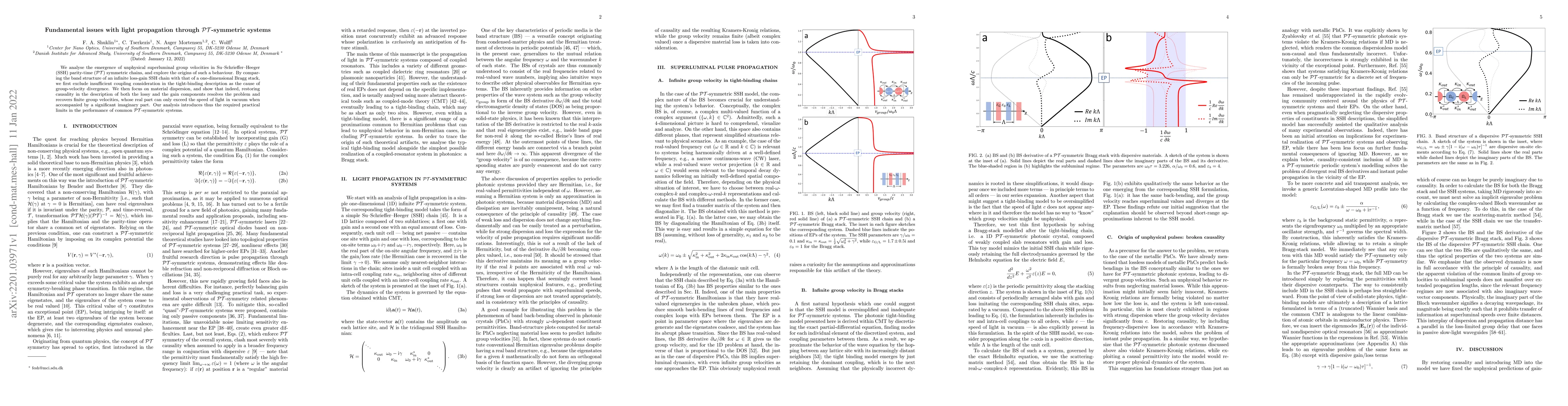 Thumbnail for Fundamental issues with light propagation through
  $\mathcal{PT}$-symmetric systems