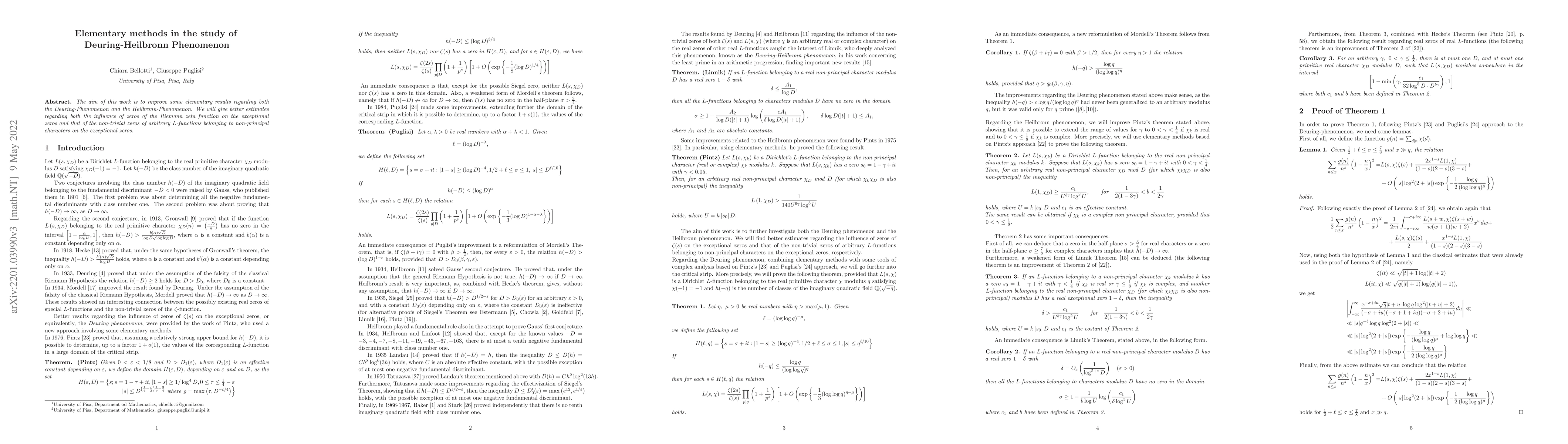 Thumbnail for Elementary methods in the study of Deuring-Heilbronn Phenomenon