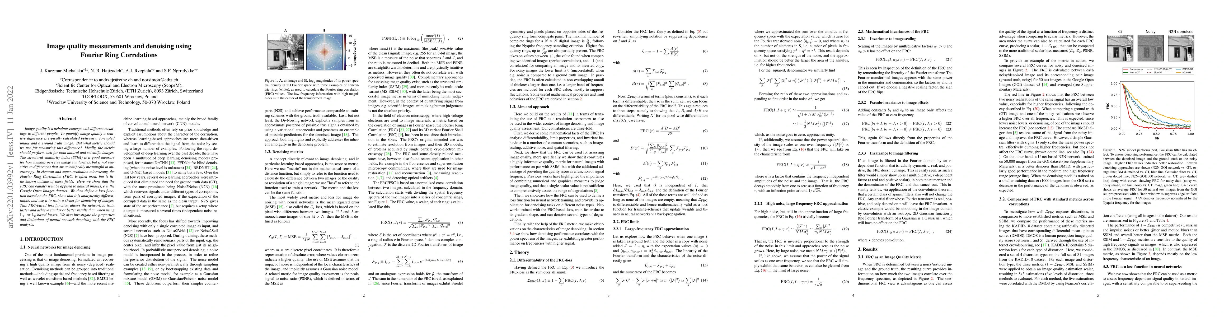 Thumbnail for Image quality measurements and denoising using Fourier Ring Correlations
