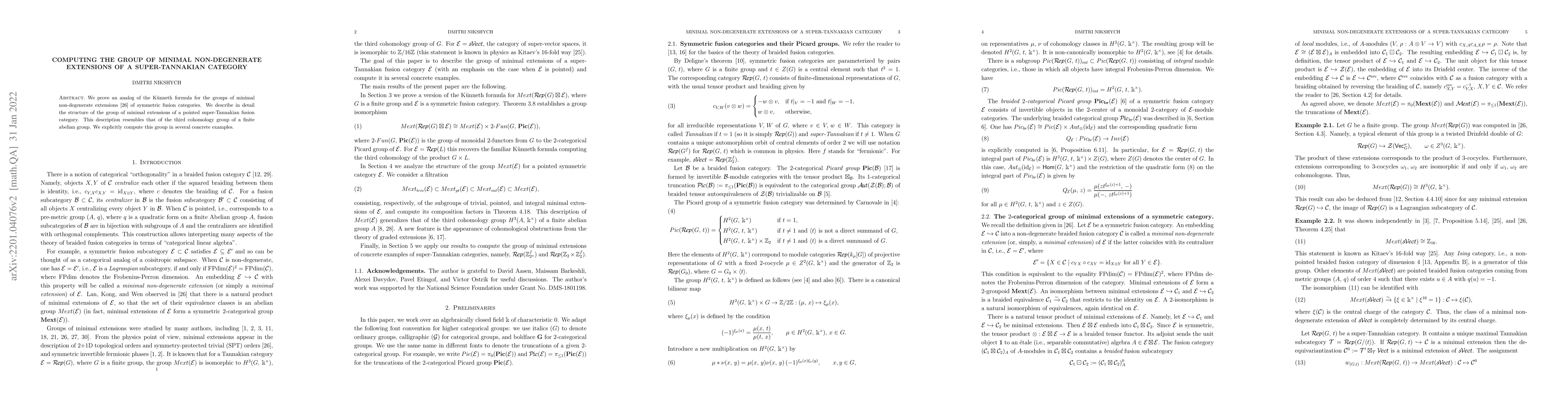 Thumbnail for Computing the group of minimal non-degenerate extensions of a
  super-Tannakian category