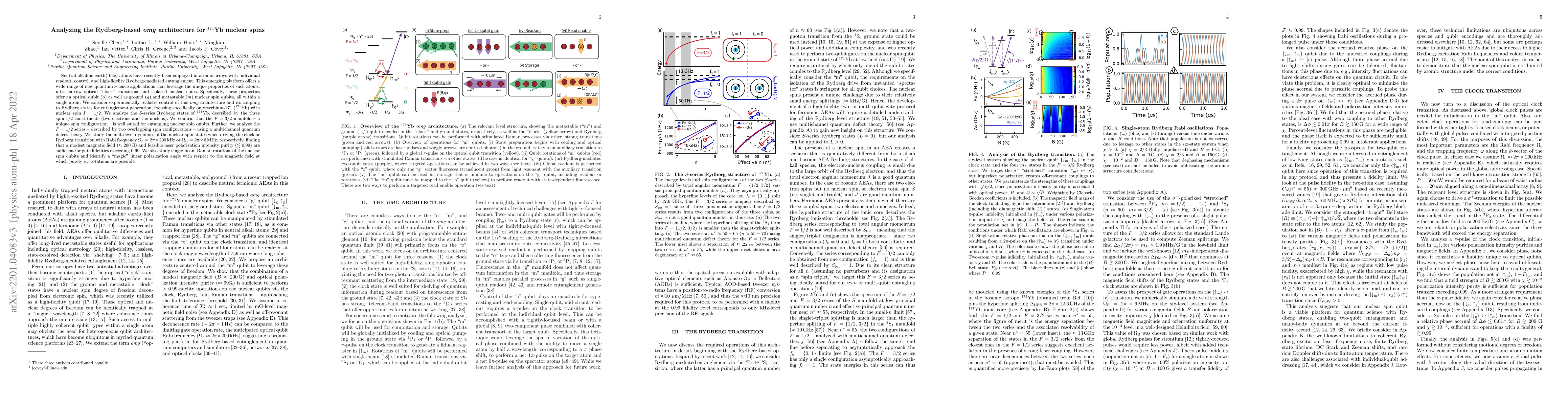 Thumbnail for Analyzing the Rydberg-based omg architecture for $^{171}$Yb nuclear
  spins