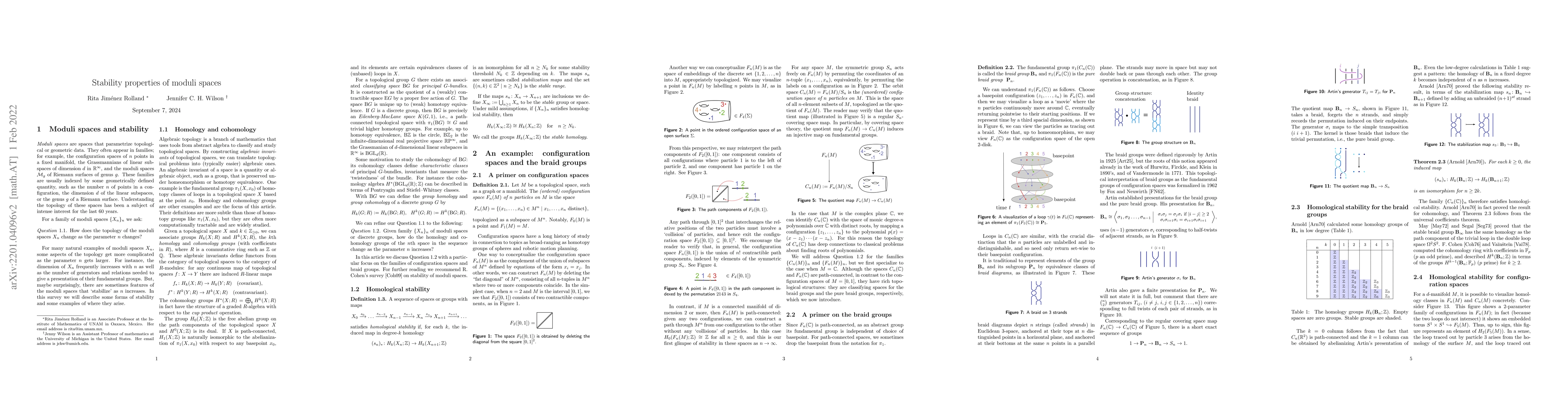 Thumbnail for Stability properties of moduli spaces