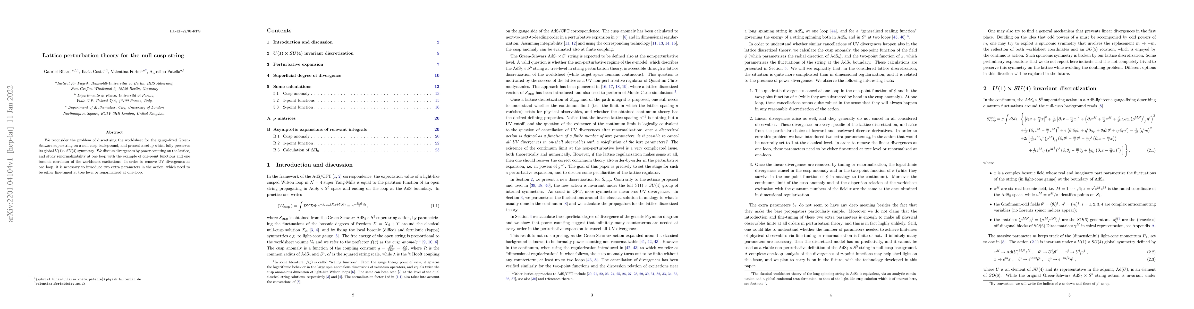 Thumbnail for Lattice perturbation theory for the null cusp string
