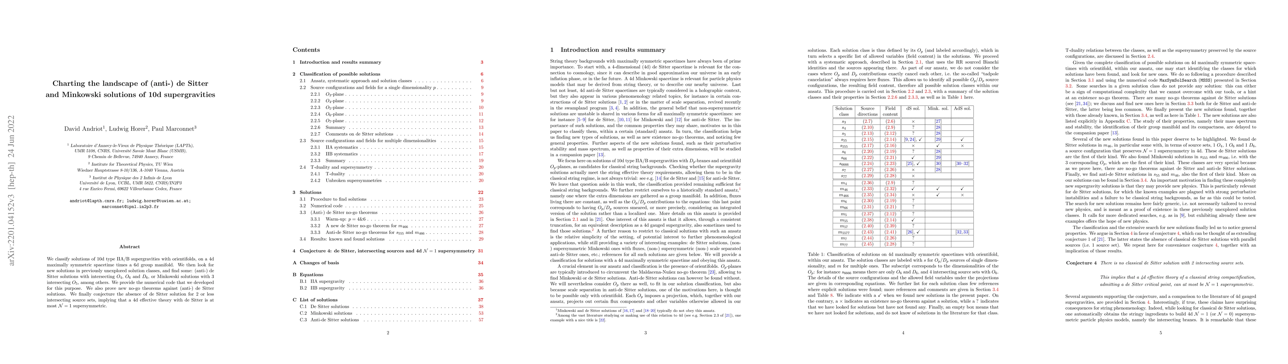 Thumbnail for Charting the landscape of (anti-) de Sitter and Minkowski solutions of
  10d supergravities
