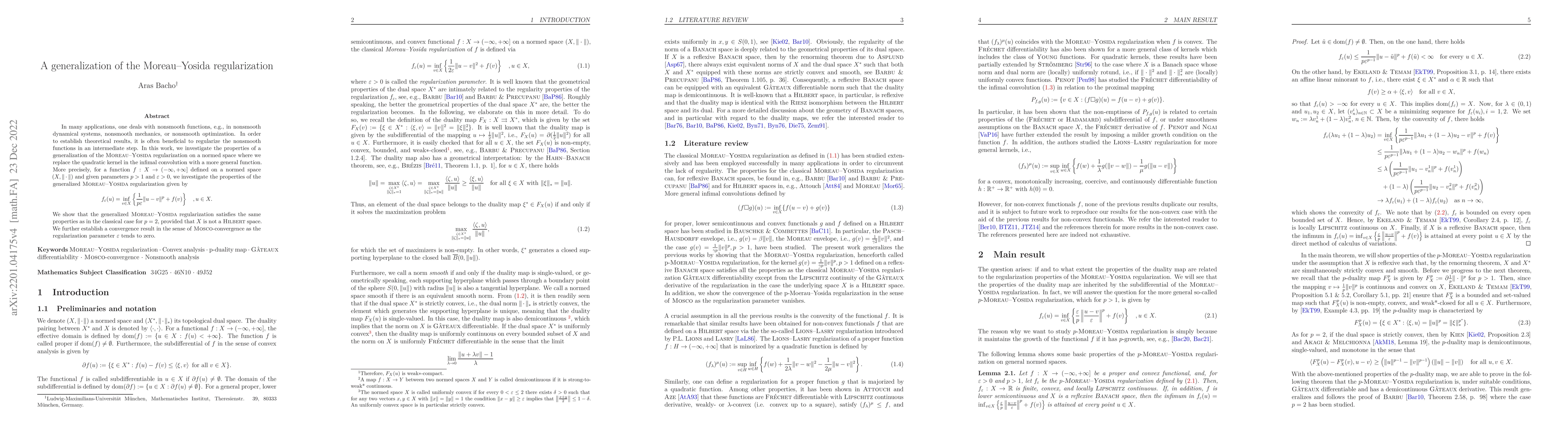 Thumbnail for A generalization of the Moreau-Yosida regularization