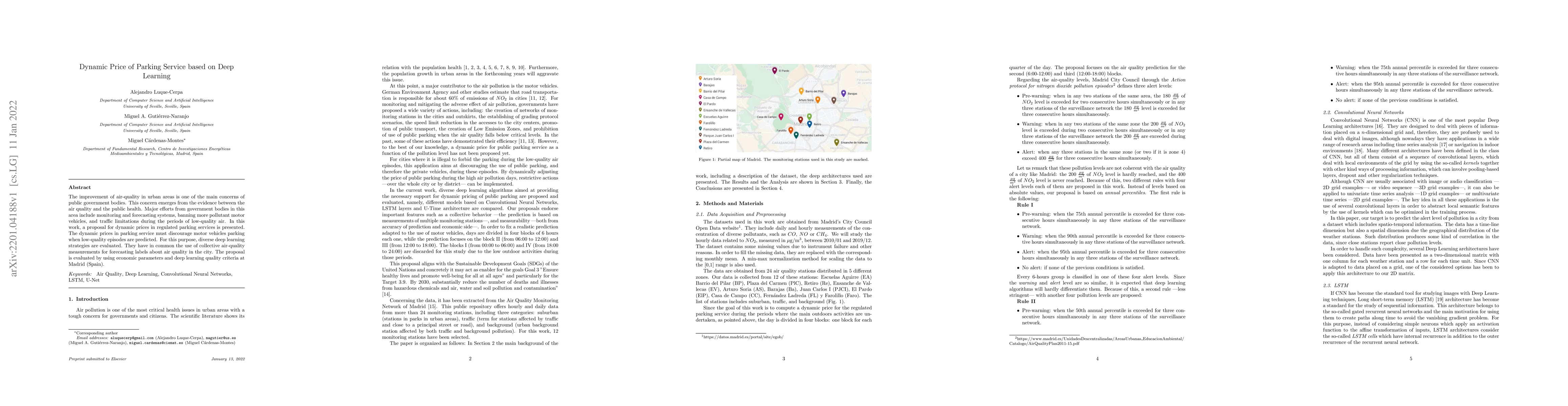Thumbnail for Dynamic Price of Parking Service based on Deep Learning