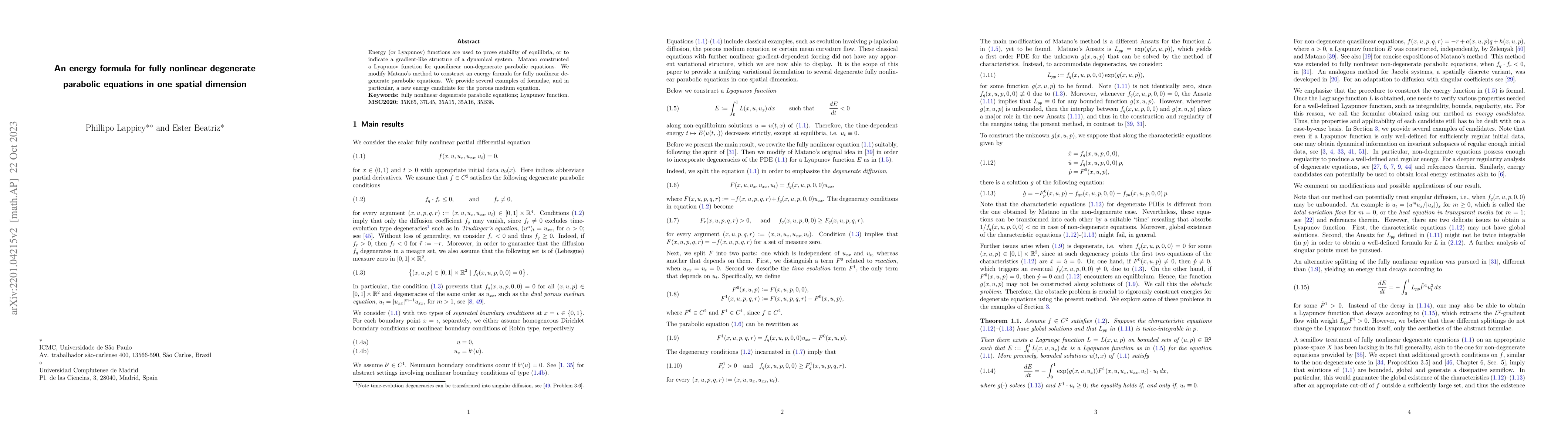 Thumbnail for An energy formula for fully nonlinear degenerate parabolic equations in
  one spatial dimension