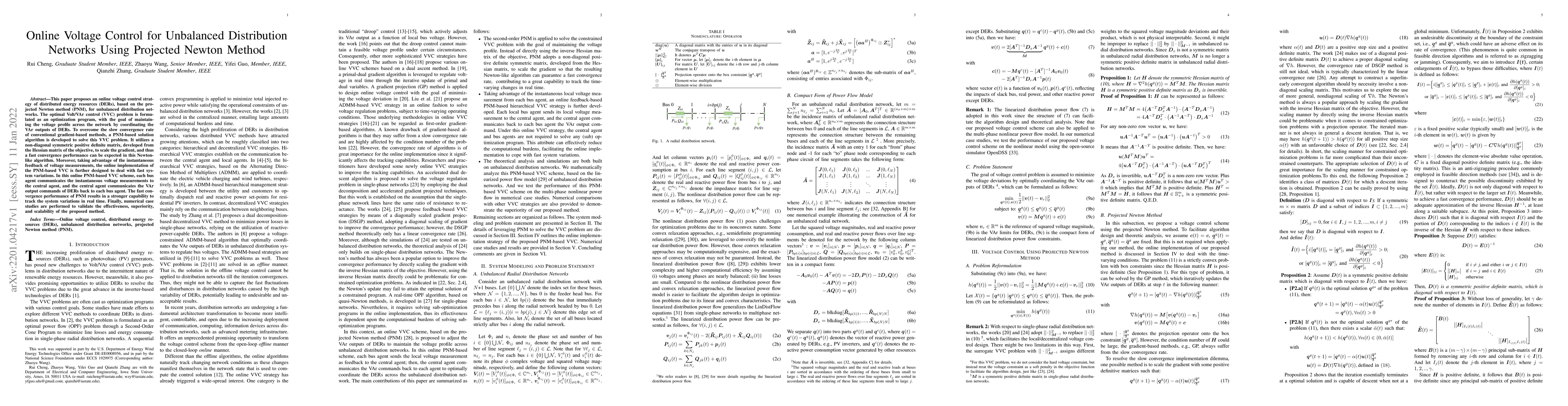 Thumbnail for Online Voltage Control for Unbalanced Distribution Networks Using
  Projected Newton Method
