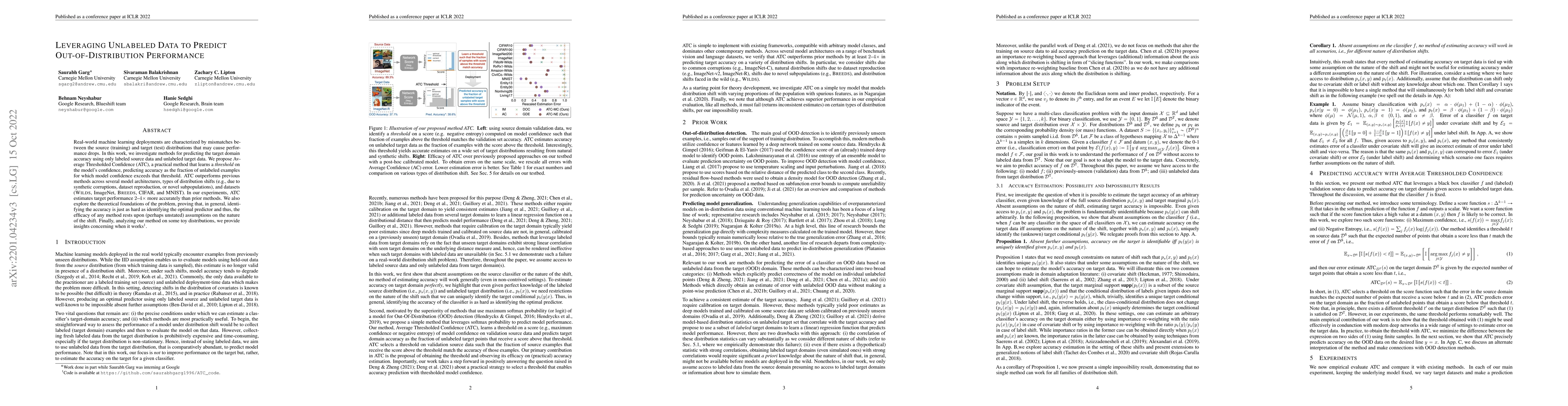 Thumbnail for Leveraging Unlabeled Data to Predict Out-of-Distribution Performance